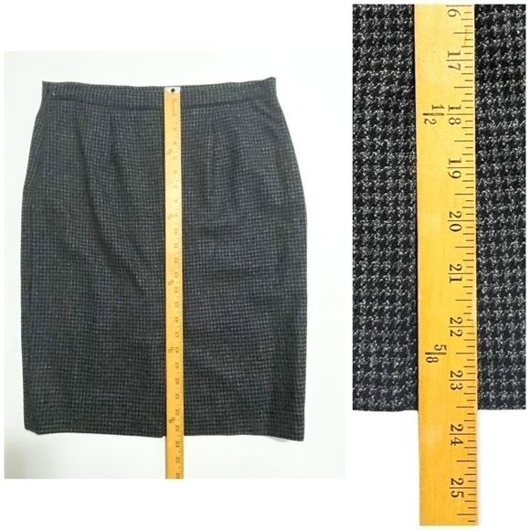 Moschino‎ Cheap and chic houndstooth check wool blend pencil skirt size 12 - Picture 9 of 10